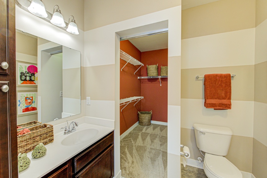 Model home bathroom in West Lafayette